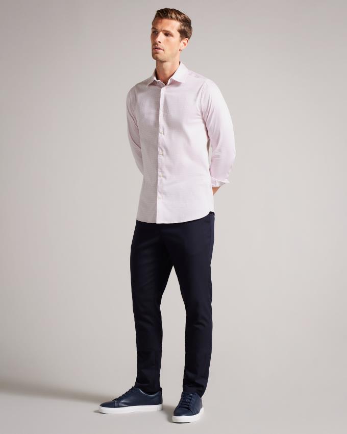 Chemises Ted Baker Long Sleeve Geometric Rose Homme | XBB-94922013